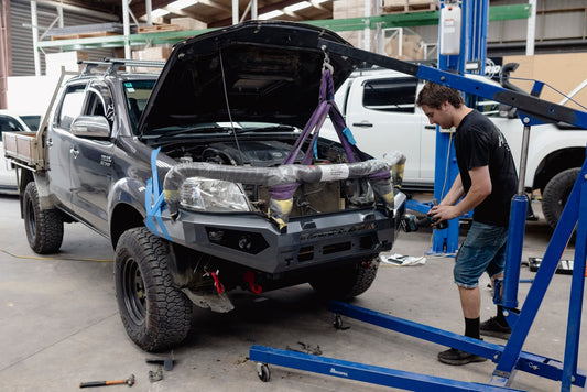 4XJournal Hilux Rockarmor bull bar install — part one - 4XJournal.com