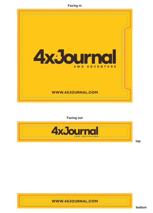4XJournal Rego Pouch – Classic Yellow 4XJournal Logo - 4XJournal.com