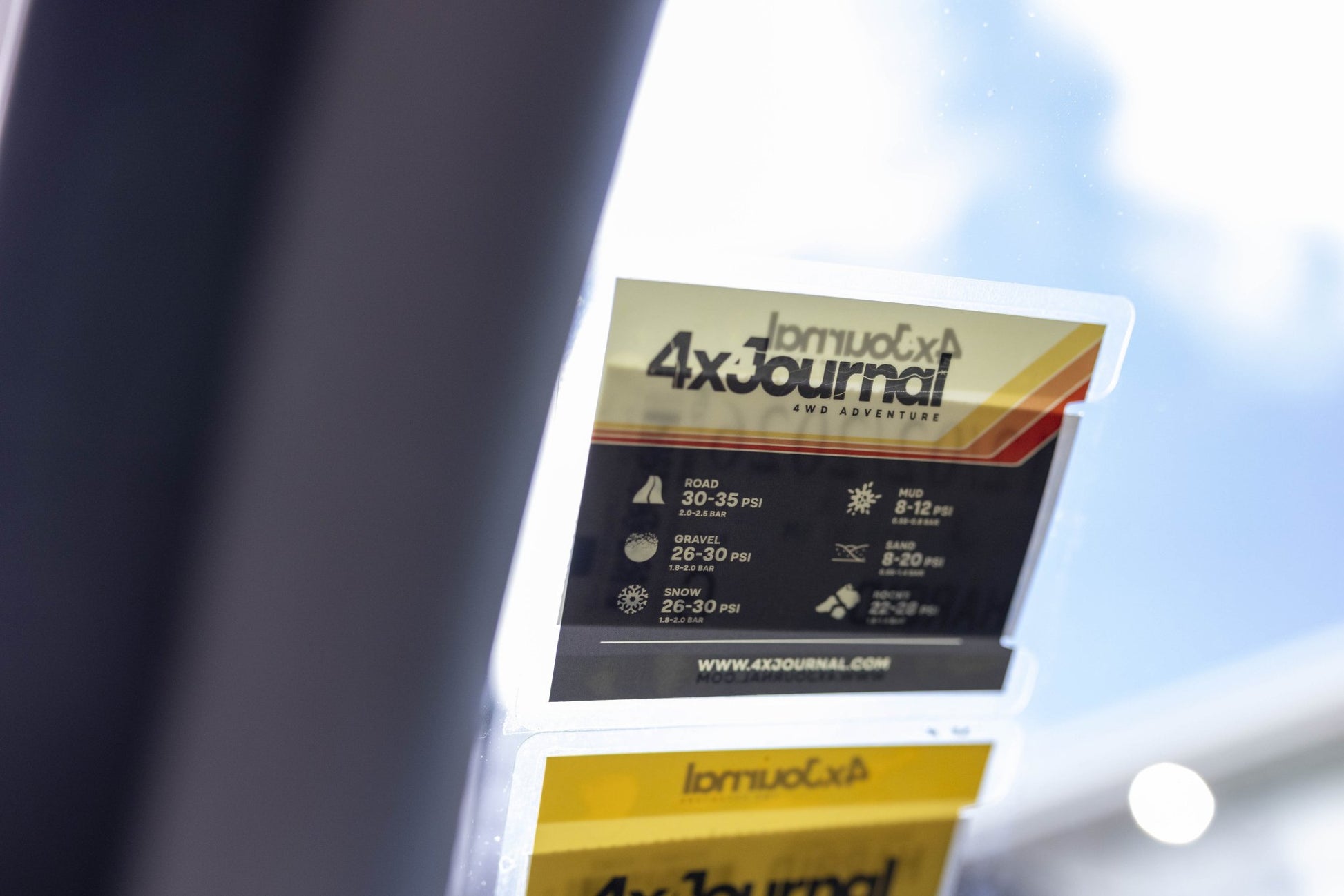 4XJournal Rego Pouch – Tyre Pressure Guide (Style 2) - 4XJournal.com